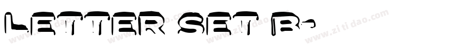 Letter Set B字体转换